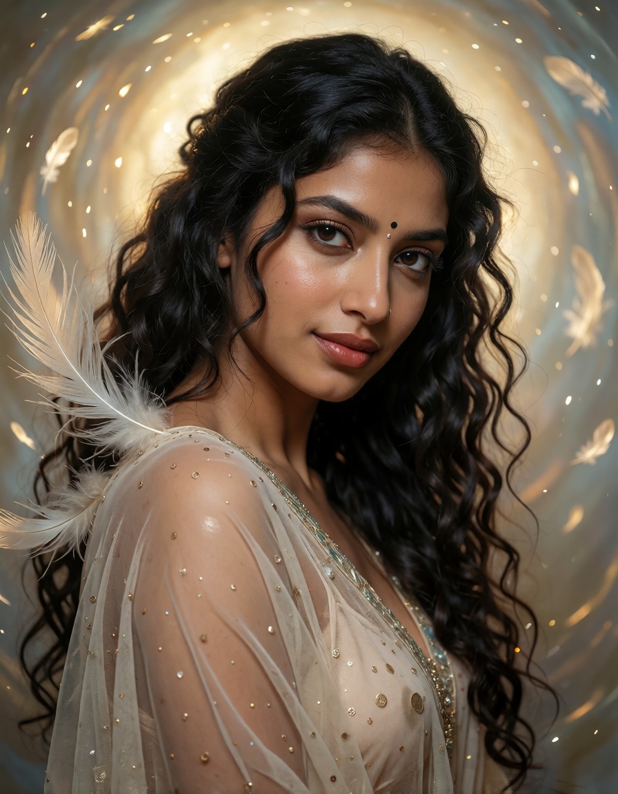 A solo portrait of a woman,  Aadhya,  idian woman on Tensor.Art