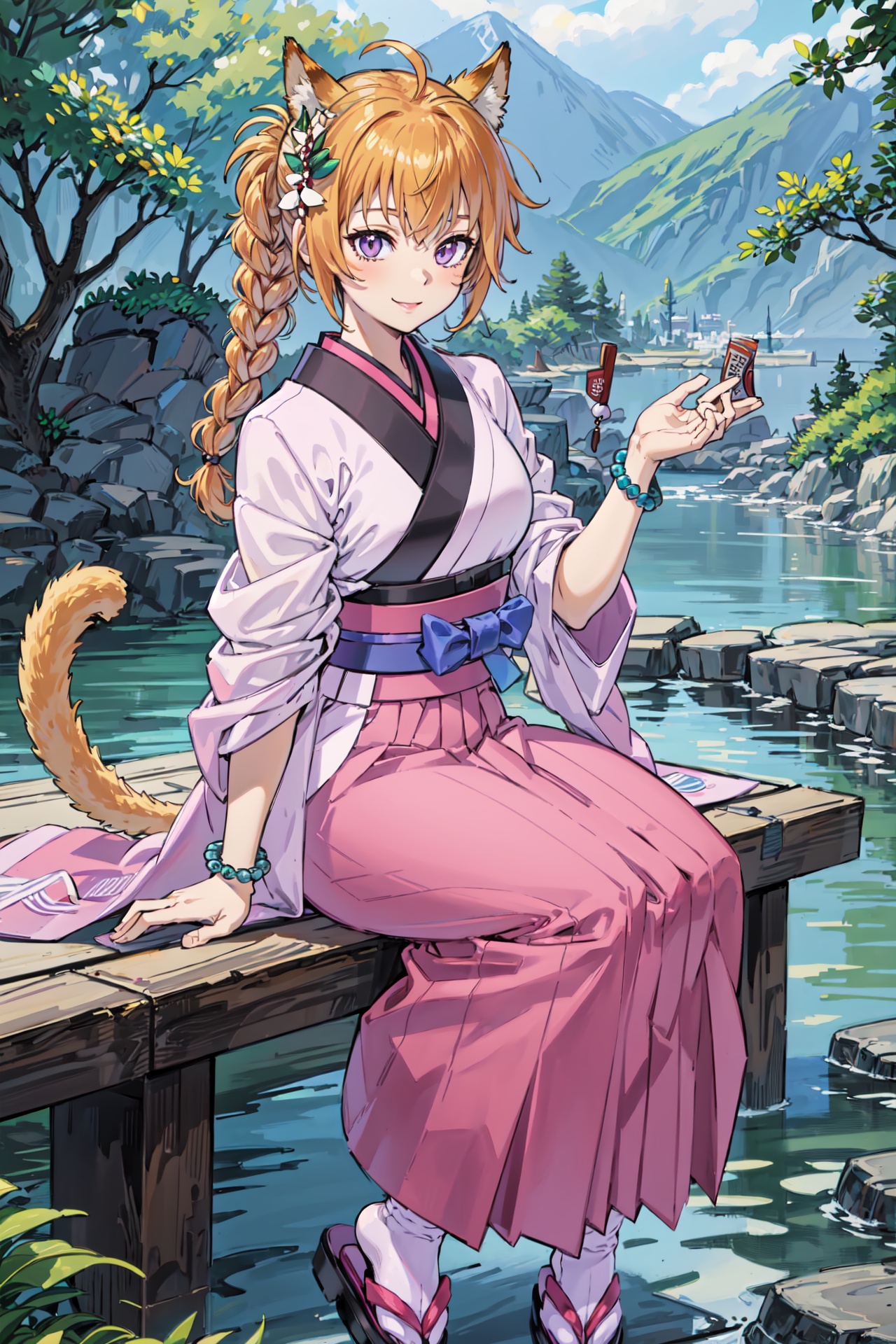 sitting,  new_lyre,  single braid on Tensor.Art