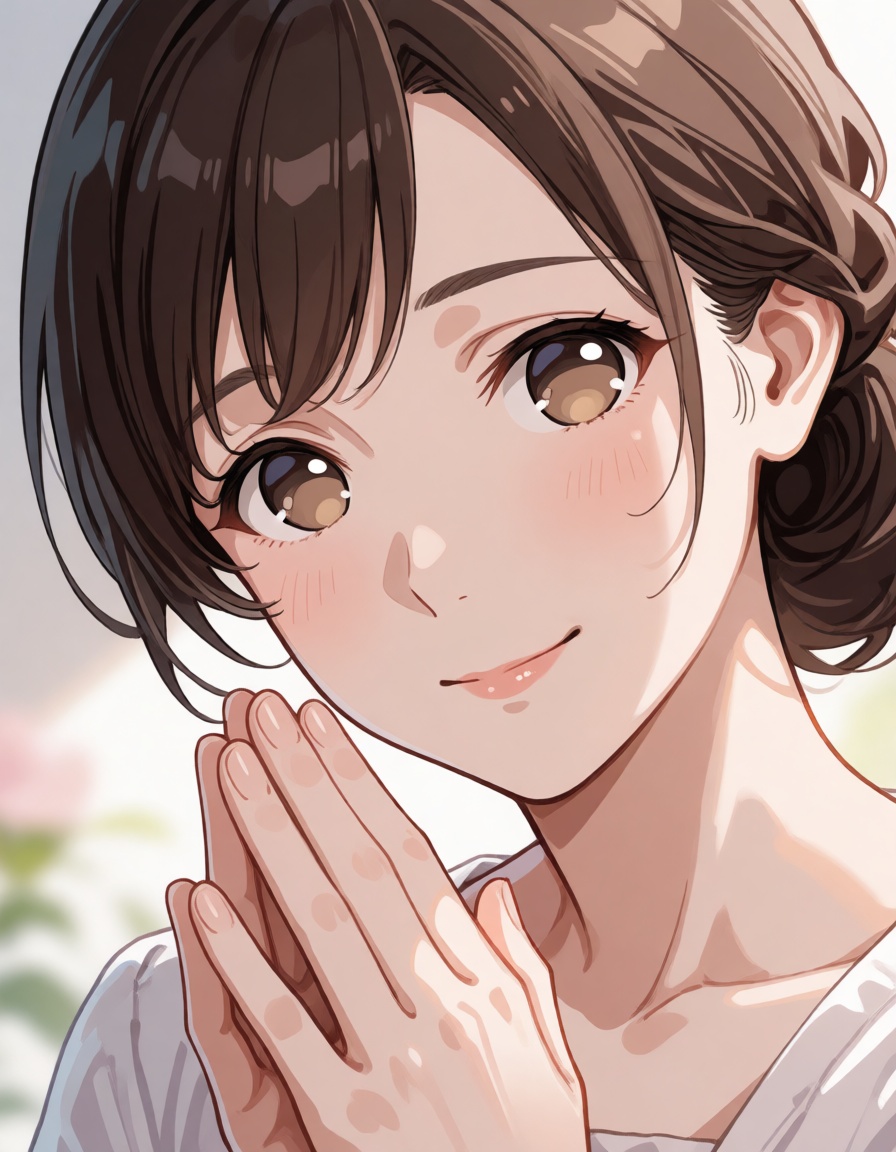 cocoart of no pupils with eye highlights on top.1woman,  masterpiece,  anime on Tensor.Art
