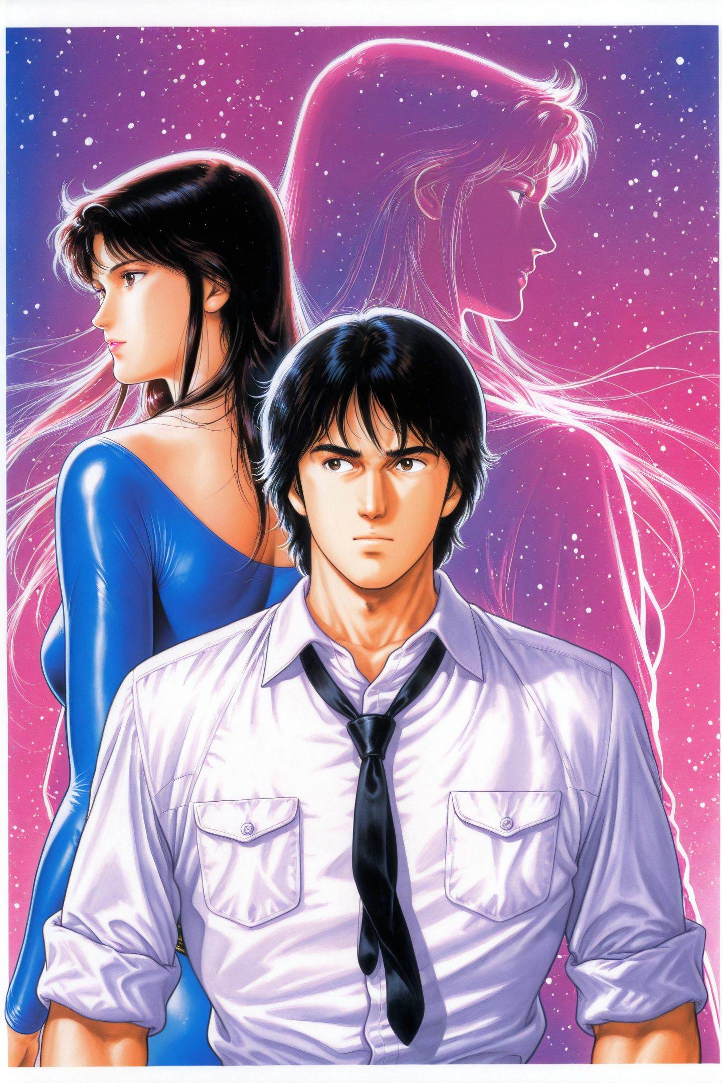 Tsukasa Hojo Style,  Hitomi Kisugi,  Toshi Utsumi by flyx3 on Tensor.Art