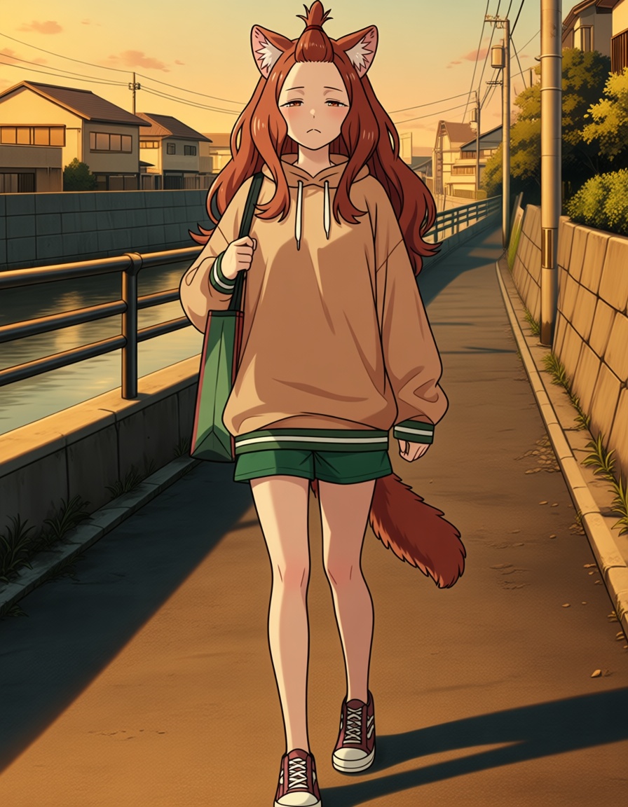 aruko sakai (yani neko),  long hair,  brown hair on Tensor.Art