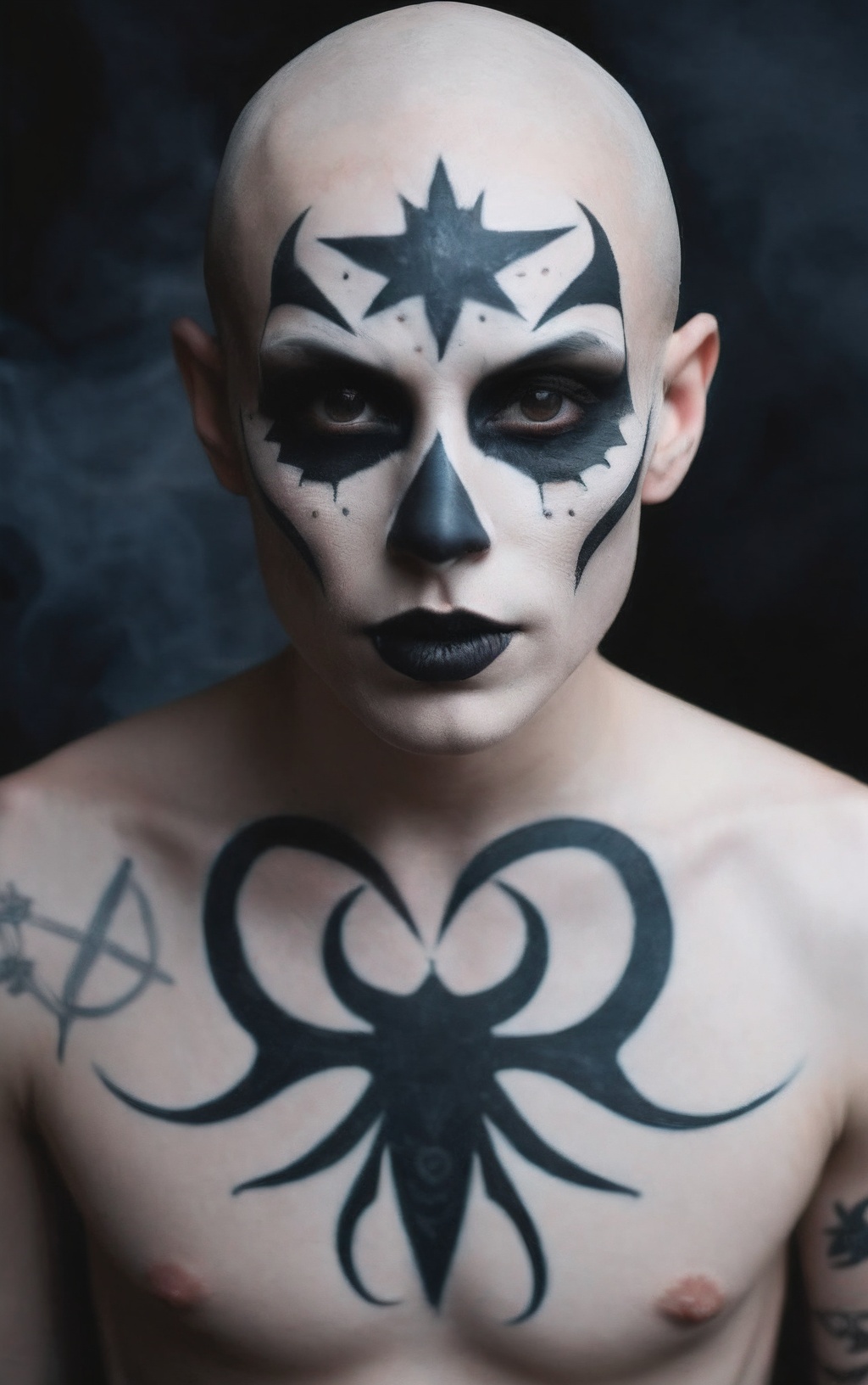 cinematic film still 1 man,  cinematic film still,  evil villain called pAInCREAT0R on Tensor.Art