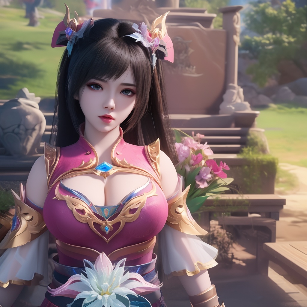 <lora:799-DA-神墓-楚钰:0.8>, (,1girl, ,best quality, ),,  ,ultra realistic 8k cg,, ,masterpiece, (( , )),, , , spirit blossom \(league of legends\),   ,   (cleavage),,  (), ,,