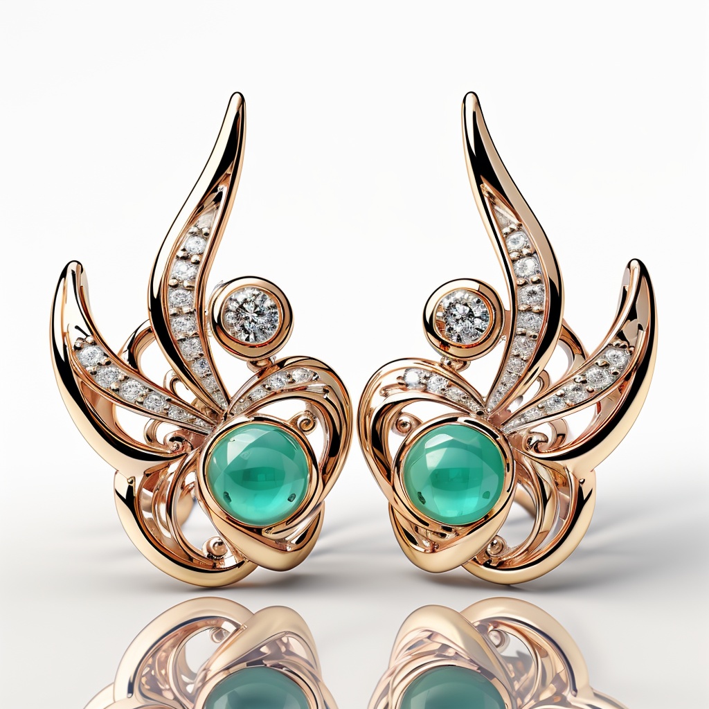 butterfly  shape  structure,side view,minimalist,earring for woman,(jewelry Diamond ),UHD,8K,best quality,4K,UHD,masterpiece,aiguillette,shining jade,((white background)),Symmetrical  structure,red  Emerald gemstones,(gold:1.5),shining,(ruby),Luxury,<lora:hjyzb-000013:0.8>,red gemstone,Chinese pattern form,(minimalist:1.1),(((slender))),small Skeleton structure,Continuous spray modeling,