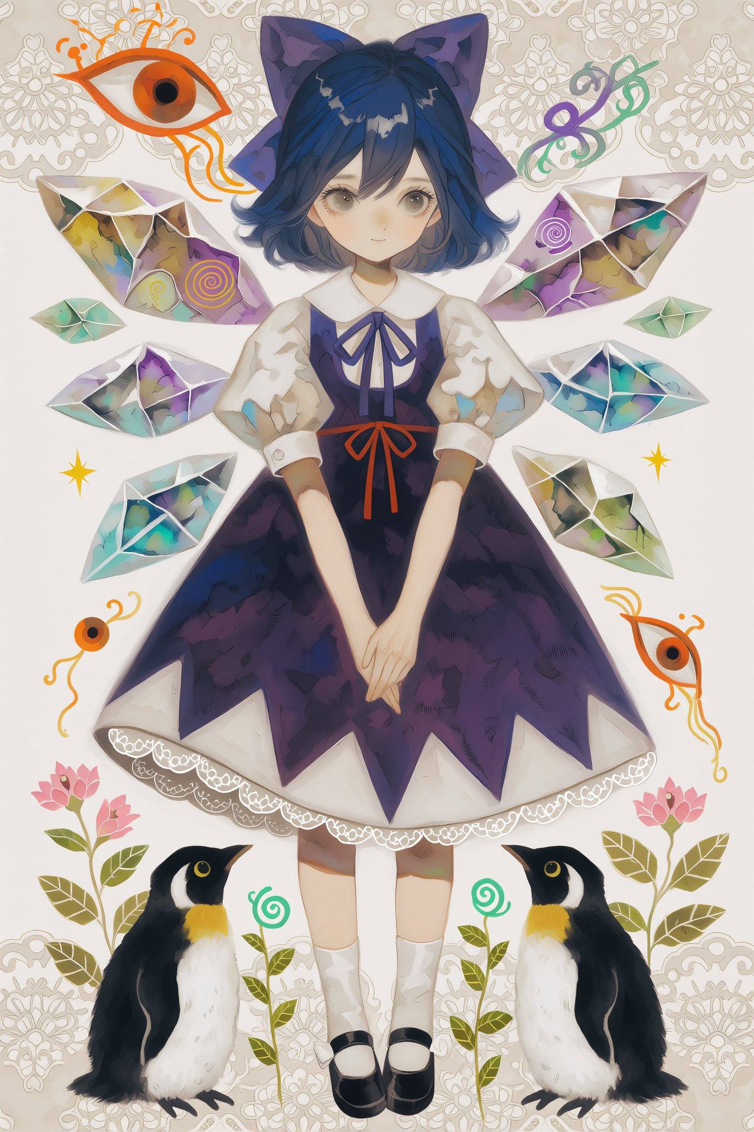 Yogisya Style,  1girl,  cirno on Tensor.Art