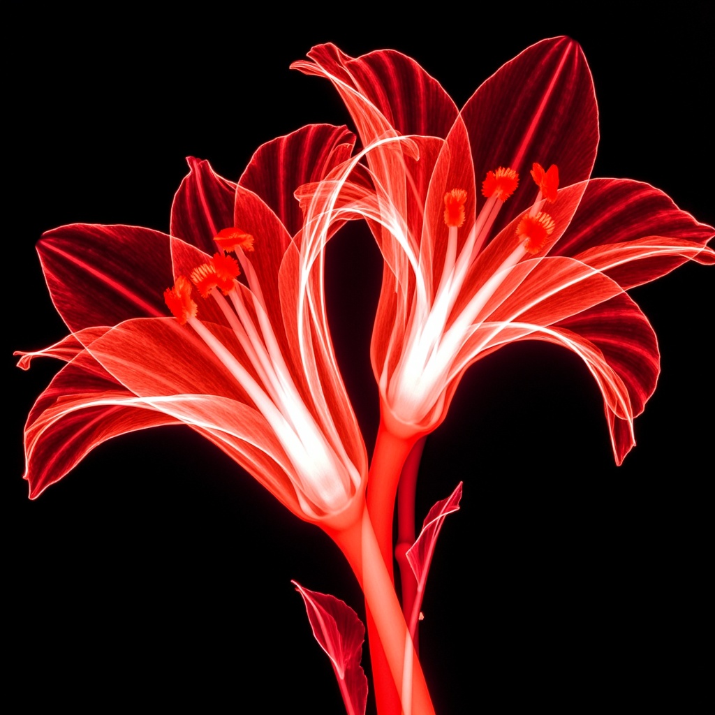 X-ray,there are two red flowers that are in a vase,lily flowers,lillies,depicting a flower,lily flowers,lily petals,intricate flower designs,kalighat flowers,lily,rubrum lillies,red flower,flower,pixel,beautiful flower,apophysis,botanical with very low and flower daffodils,red flowers of different types,botanical artwork,flower decorations,flower background,smeared flowers,kinemacolor,exquisite digital art,flowers background,inside the flower,flowers with intricate detail,xray art,beautiful tropical flowers,