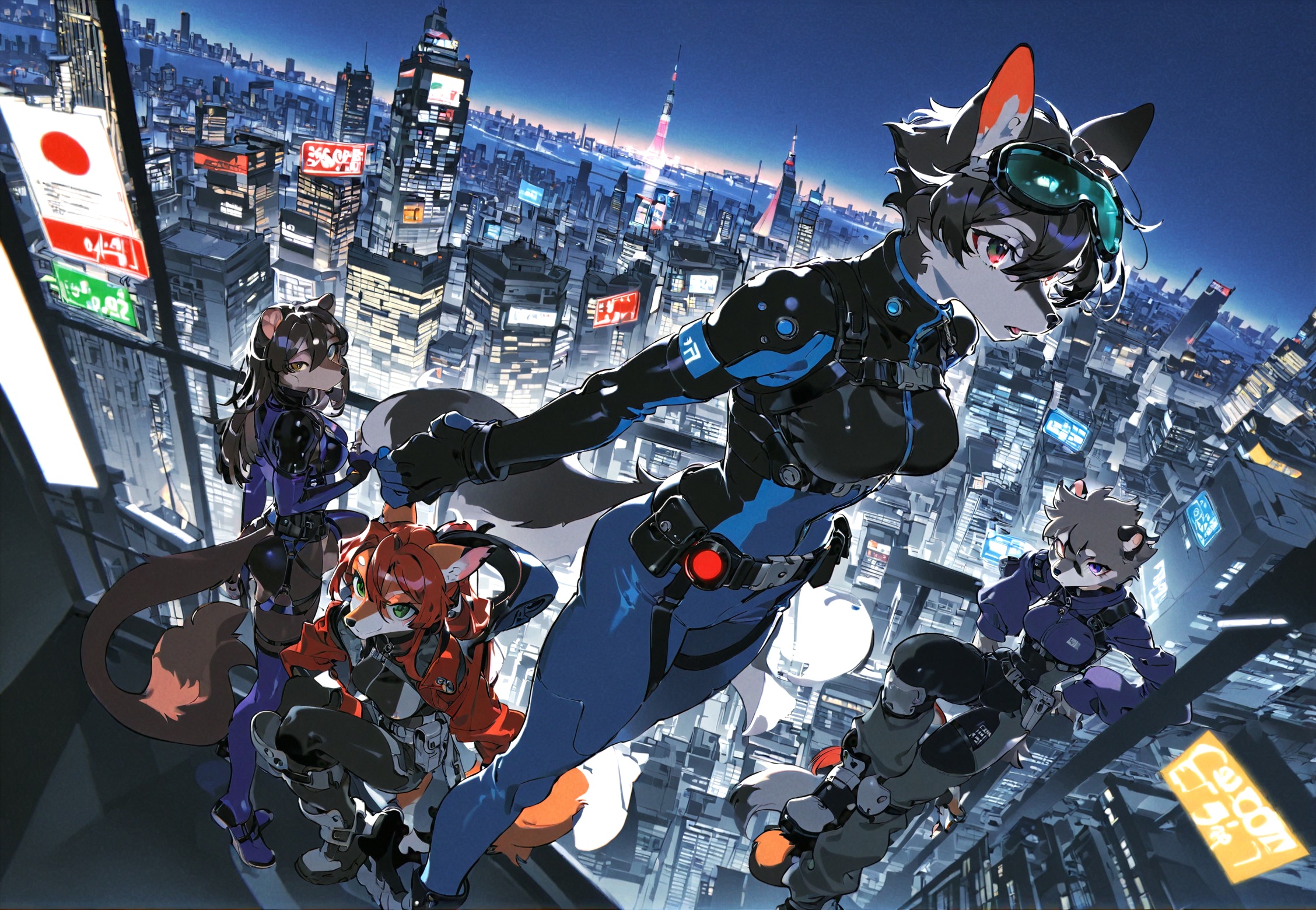 by yoneyama mai,(score_9,score_8_up,score_7_up,score_6_up,score_5_up),shanghai,futuristic,skyscraper,skyline,the bund,yangtze river,furry,<lora:电影工坊V3.0:0.6>,<lora:FURRY工坊β:0.6>,