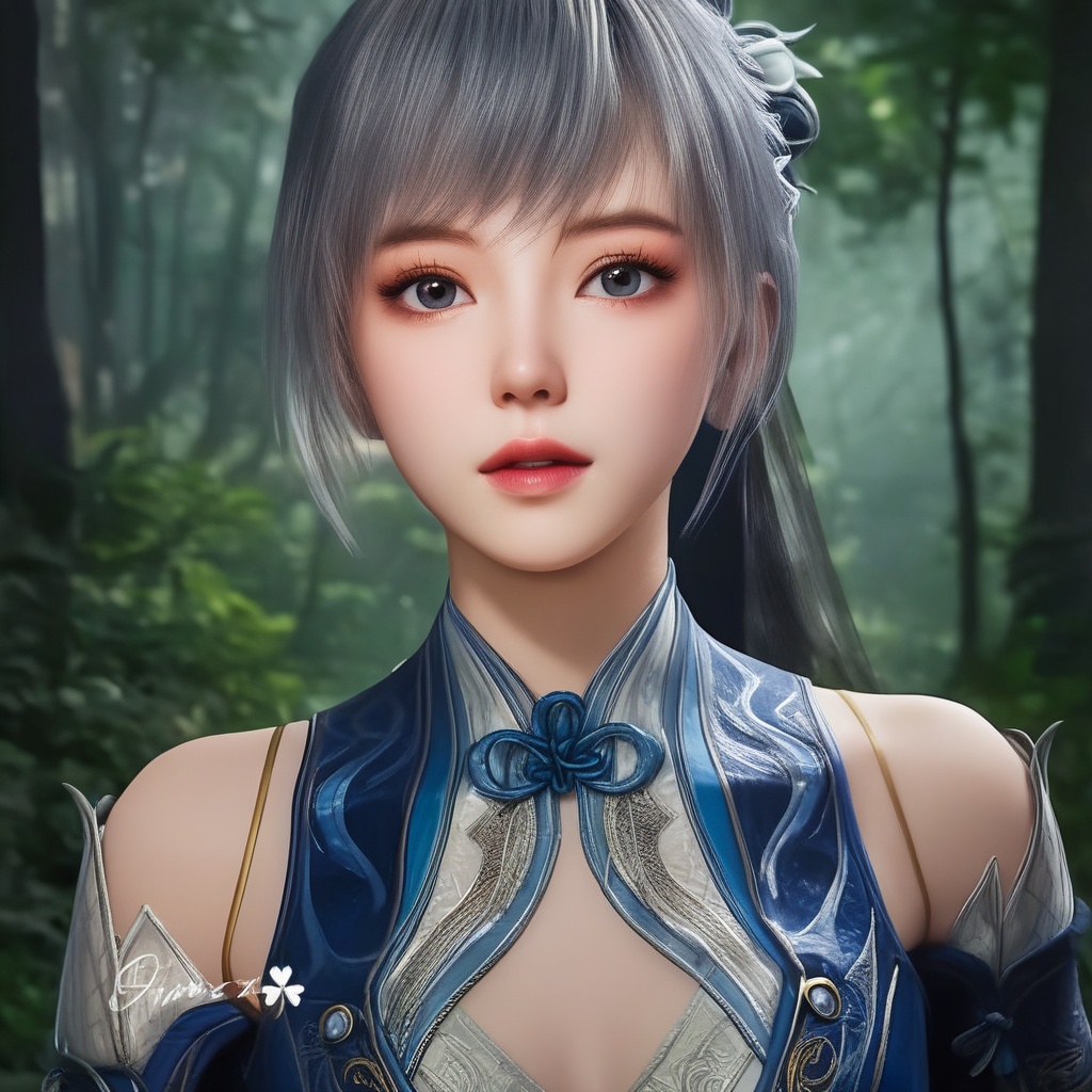<lora:849-DA-XL-斗罗大陆-唐雅:0.8>, (,1girl, ,best quality, ),,  ,ultra realistic 8k cg,(masterpiece:1.2),(best quality:1.2),(ultra detailed:1.2),(official art:1.3),(beauty and aesthetics:0.8),detailed,(intricate:0.8),(highly detailed),(solo),delicate countenance,1girl,fancy,(glassy texture:1.2),(crush:1.2),8k,accessory,tattoo,(transparent:1.1),gown,energy encirclement,instant,in the twinkling of an eye,upper body,woman in a mythical forest, masterpiece, perfect face, intricate details, horror theme, raw photo, photo unp(cleavage),, ,