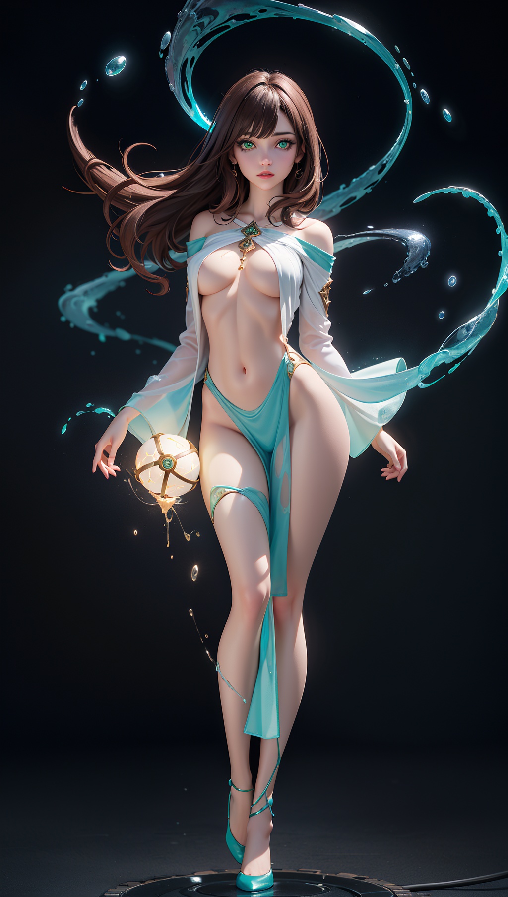 Detailed background,  (dungeon with spirits flying about),  particles on Tensor.Art