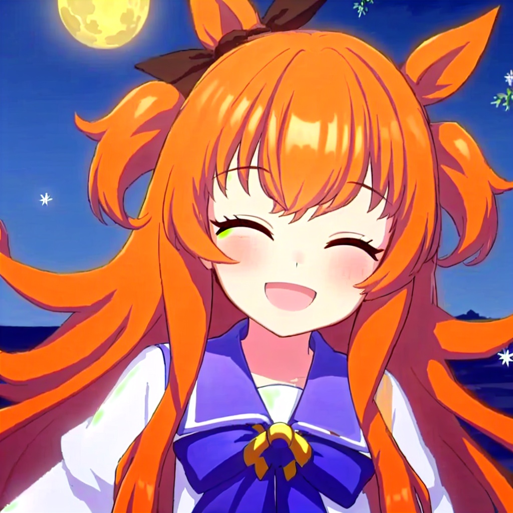 cola exists,planetarium,sky,fantasy,{{{giant Jupiter}}},blue,{{{huge Jupiter}}},{{{masterpiece}}},{{the best quality, super fine illustrations, beautiful and delicate water}},{{very delicate light}},starfall,clean sky,night sky,night,depth of field,{{{Two moons}}},Megaphobia,{{extremely detailed CG unity 8k wallpaper}},{ultra-detailed},{extremely delicate and beautiful},<lora:zhongpao:0.8>,1girl,solo,closed_eyes,1girl,orange_hair,long_hair,open_mouth,smile,sailor_collar,