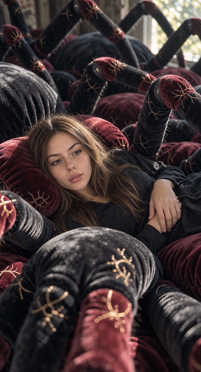 RileyX,  A photorealistic cinematic photograph of a 20-year-old young woman,  alone in the frame. **Core Concept:** She li...