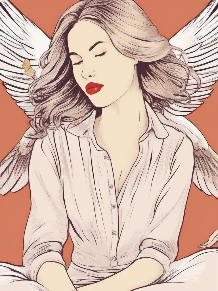 1NK ,  ,  illustration of a young woman with long blonde hair and red lipstick on Tensor.Art