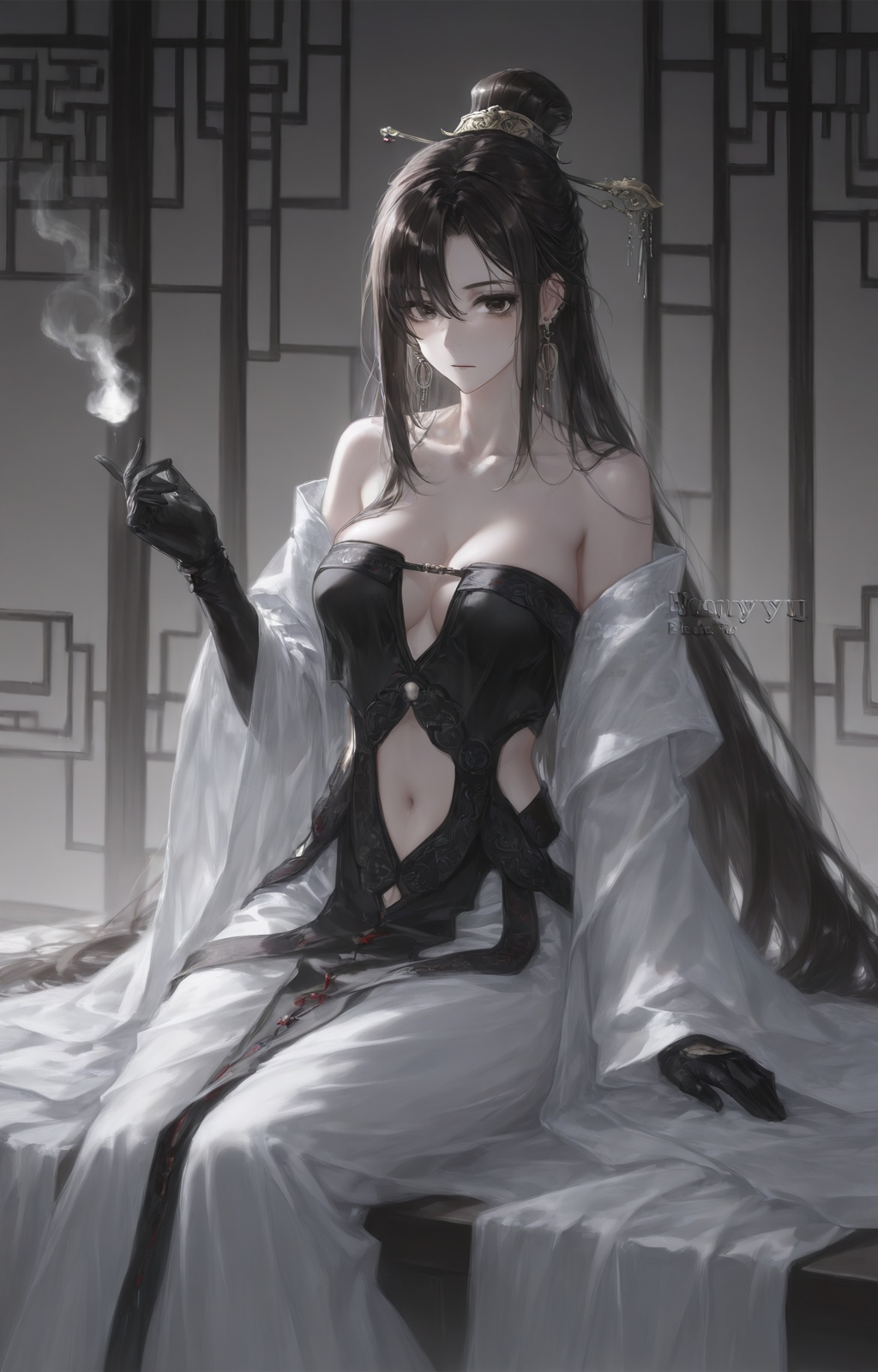 xianzi style,  Hanfu,  character: yu_mei-ren_(fate) on Tensor.Art