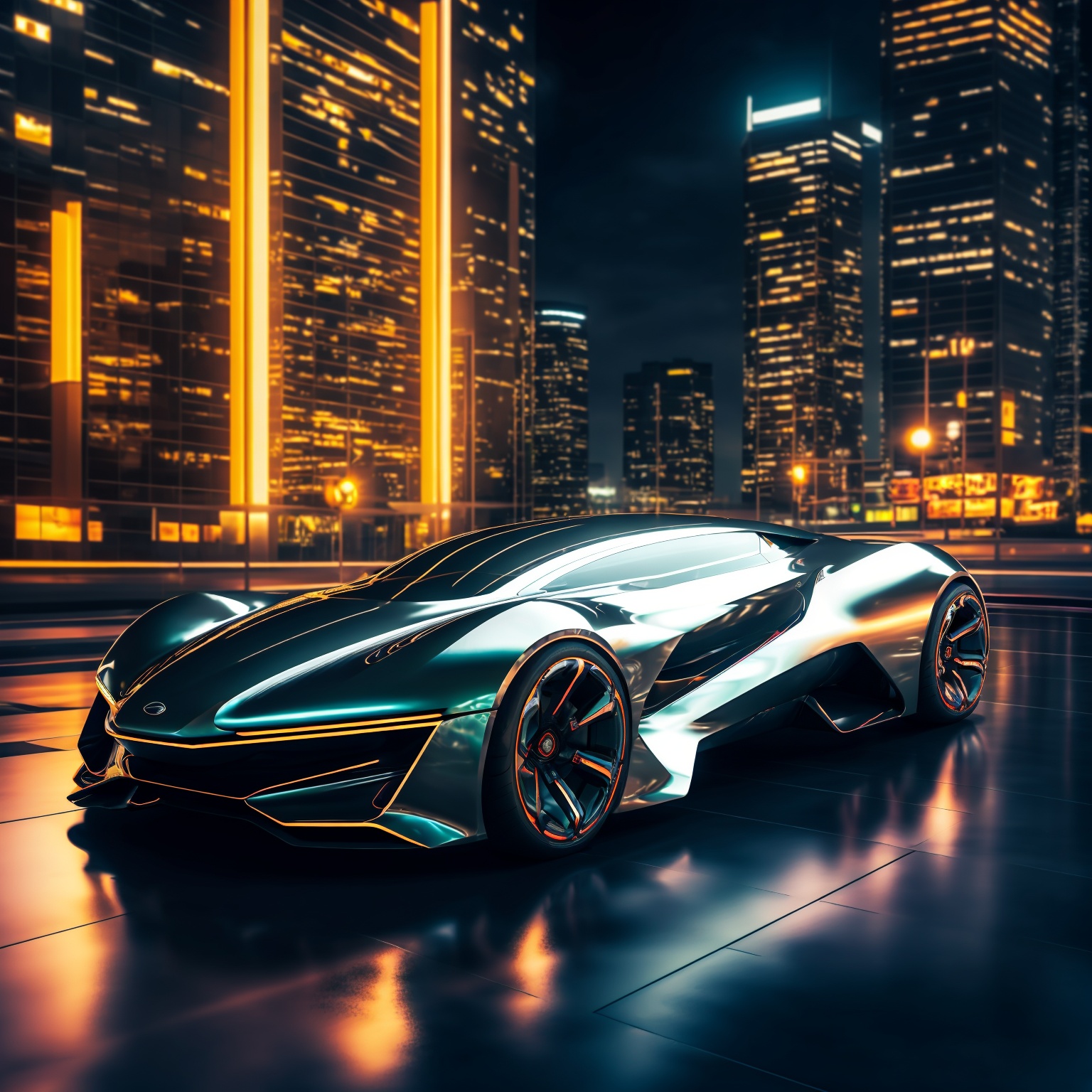 Futuristic car in an urban environment , red lights, light black and dark amber style, complex layers and textures, organic nature-inspired forms, streamlined design, clever lighting<lora:HTTP_20231128195717-000008:1>