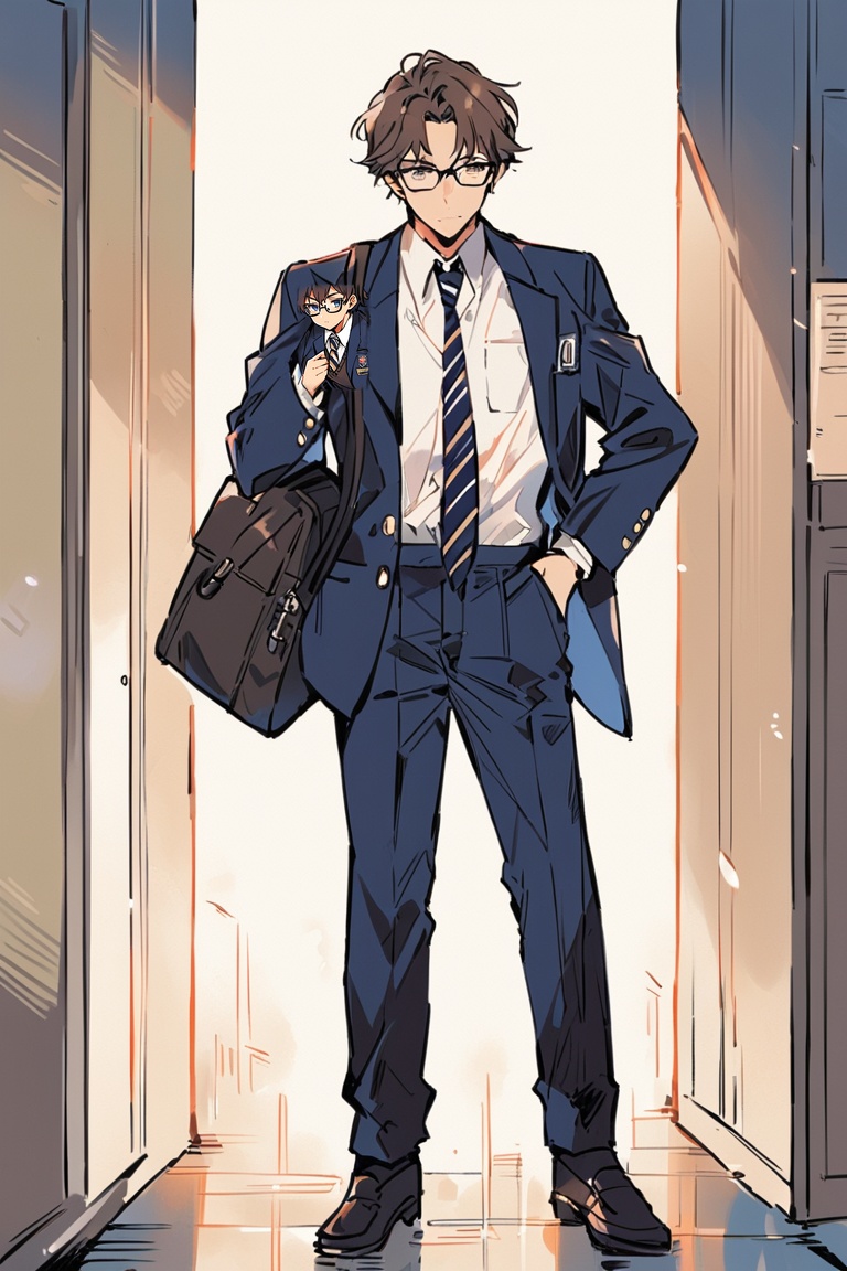 sideway,  fullbody,  The student has short on Tensor.Art