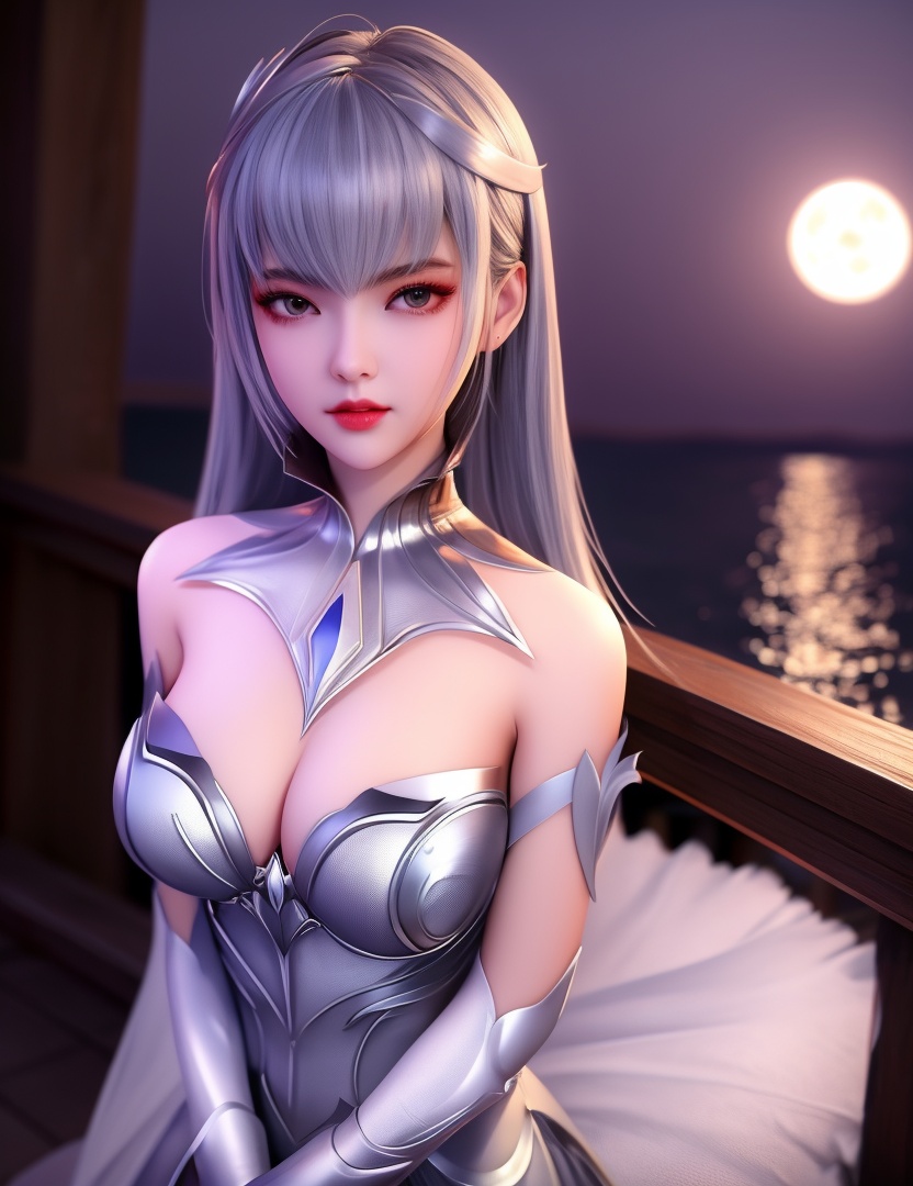 <lora:532-DA-斗罗大陆-叶泠泠:0.8>(,1girl, ,best quality, ),looking at viewer,  ,,ultra detailed background,ultra detailed background,ultra realistic 8k cg, ,masterpiece, spider lily,full moon, (cleavage), (),