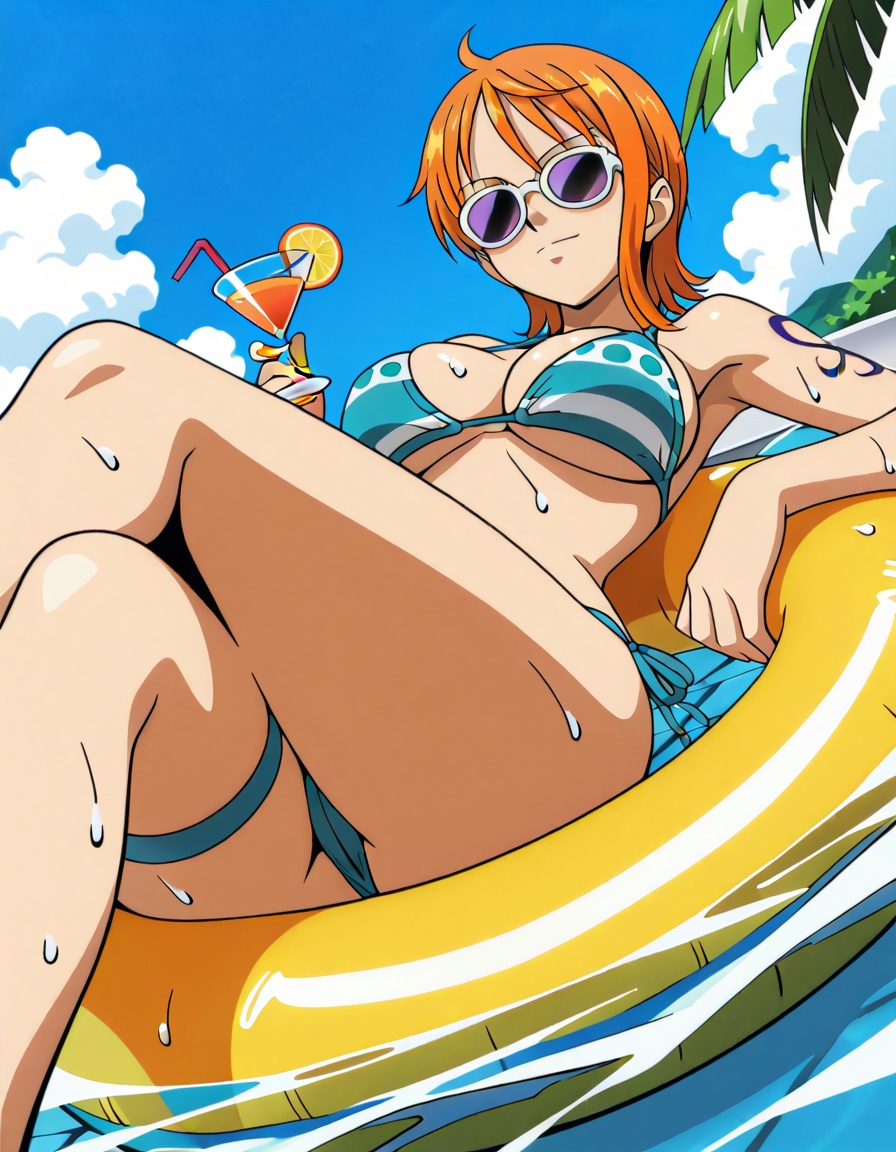 1girl,  nami_\(one_piece\),  one_piece on Tensor.Art