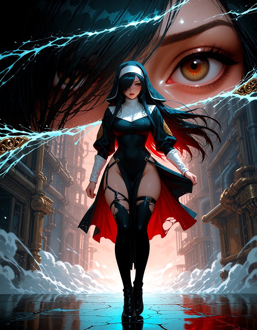 mythp0rt bgeyes,  background eye focus,  cut-in on Tensor.Art