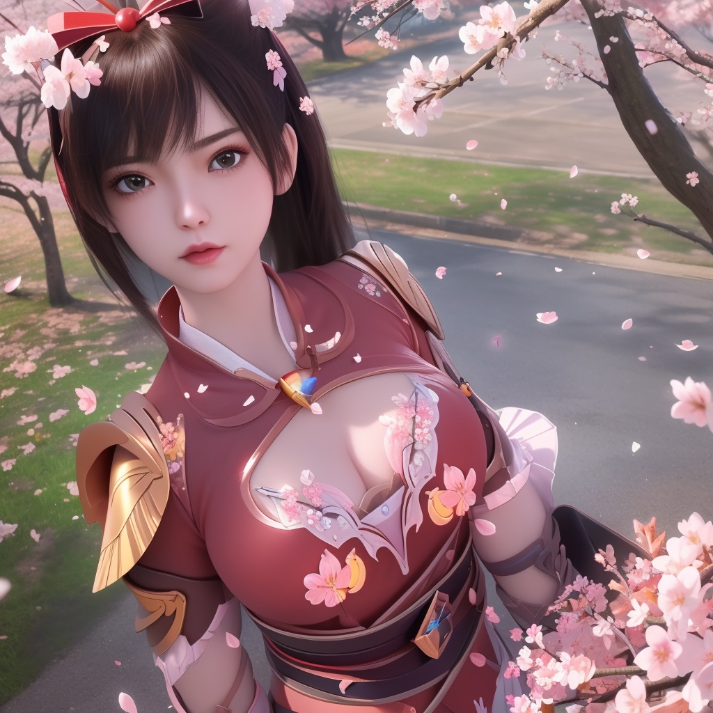 <lora:799-DA-神墓-楚钰:0.8>, (,1girl, ,best quality, ),,  ,ultra detailed 8k cg,ultra realistic 8k cg, ,masterpiece, (( , )),, ,science fiction,mole, ,    ,(,cherry blossoms, autumn leaves,perfect cherry blossom,   ), (cleavage),, butterfly,