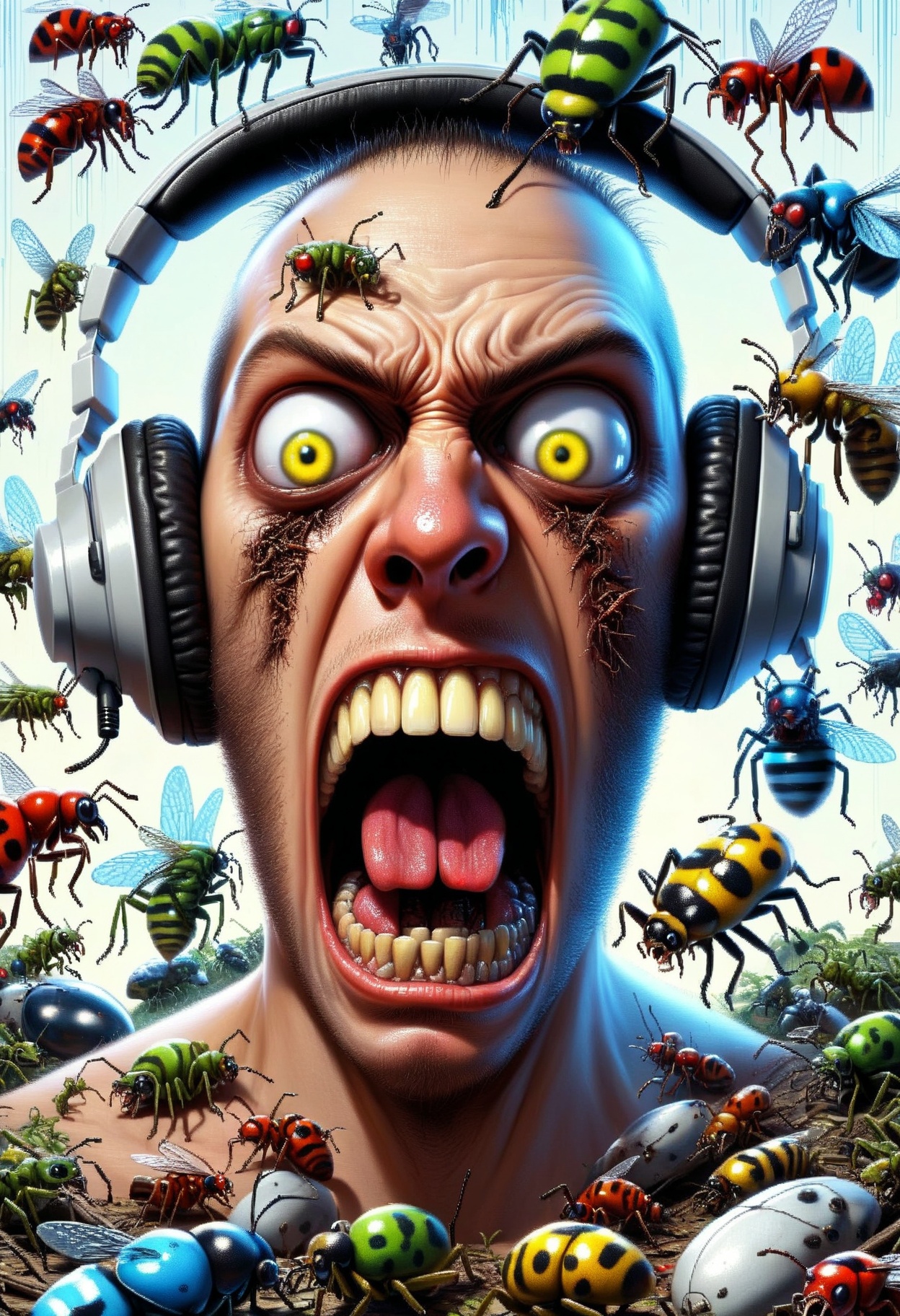 DonM8u663dXL,  text "BUGGED!",  hyper detailed masterpiece by DonMischo on Tensor.Art