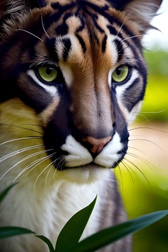 black Puma,at bushes,),close-up,best quality,high resolution,extreme detail,outstanding composition,masterpiece,ideal animal fur,