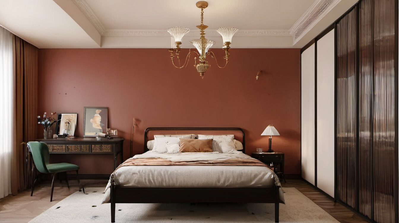 <lora:nanyang XL2.0:0.6>,nanyang,indoor,bedroom,floor,bed,curtains,table,chair,bed_sheet,pillow,available light,cup,plant,vase,incredibly absurdres,realistic,