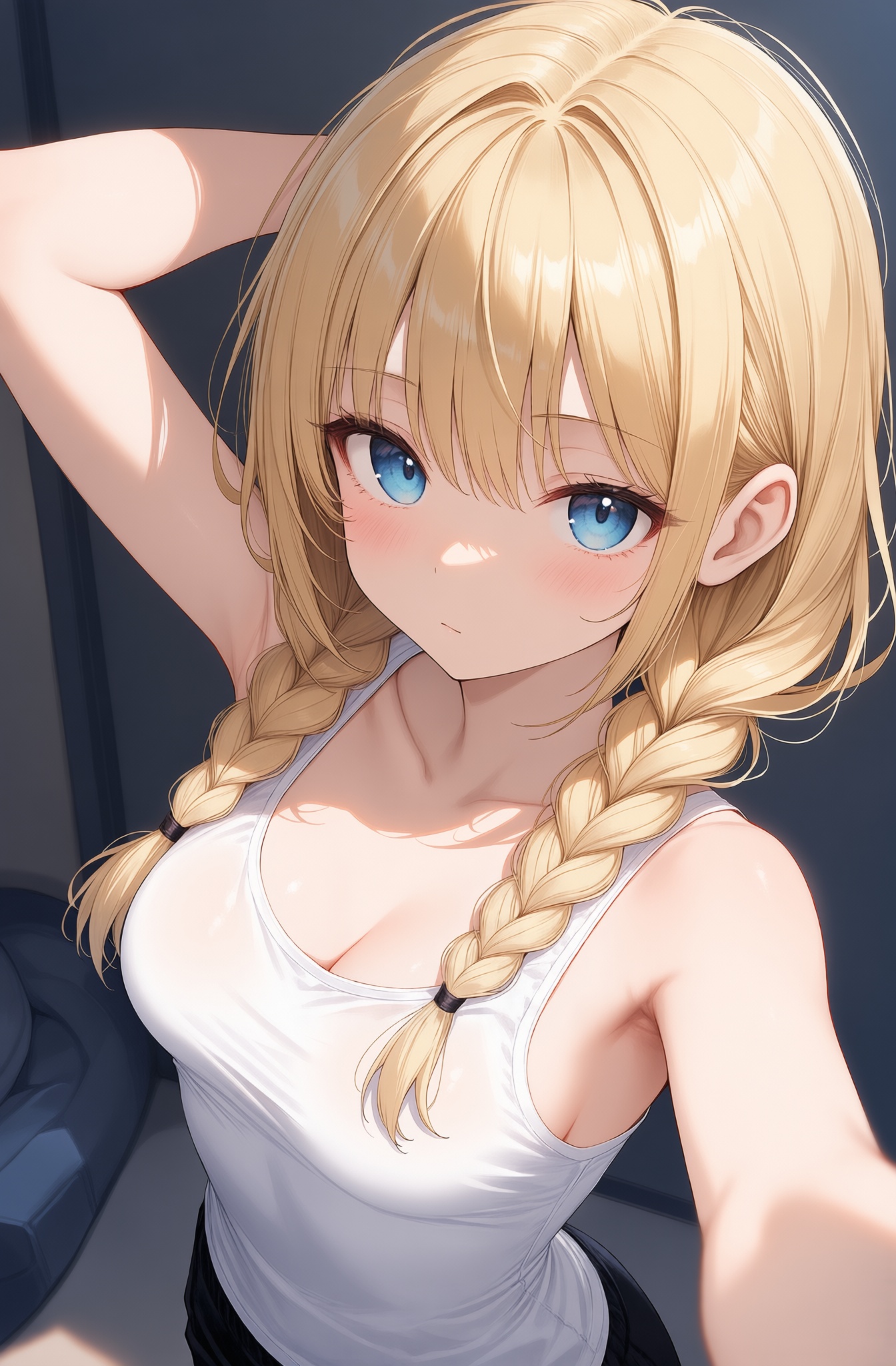 masterpiece,  1girl,  white **** top on Tensor.Art