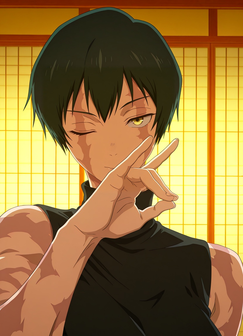 maki zenin,  zenin maki,  short hair on Tensor.Art