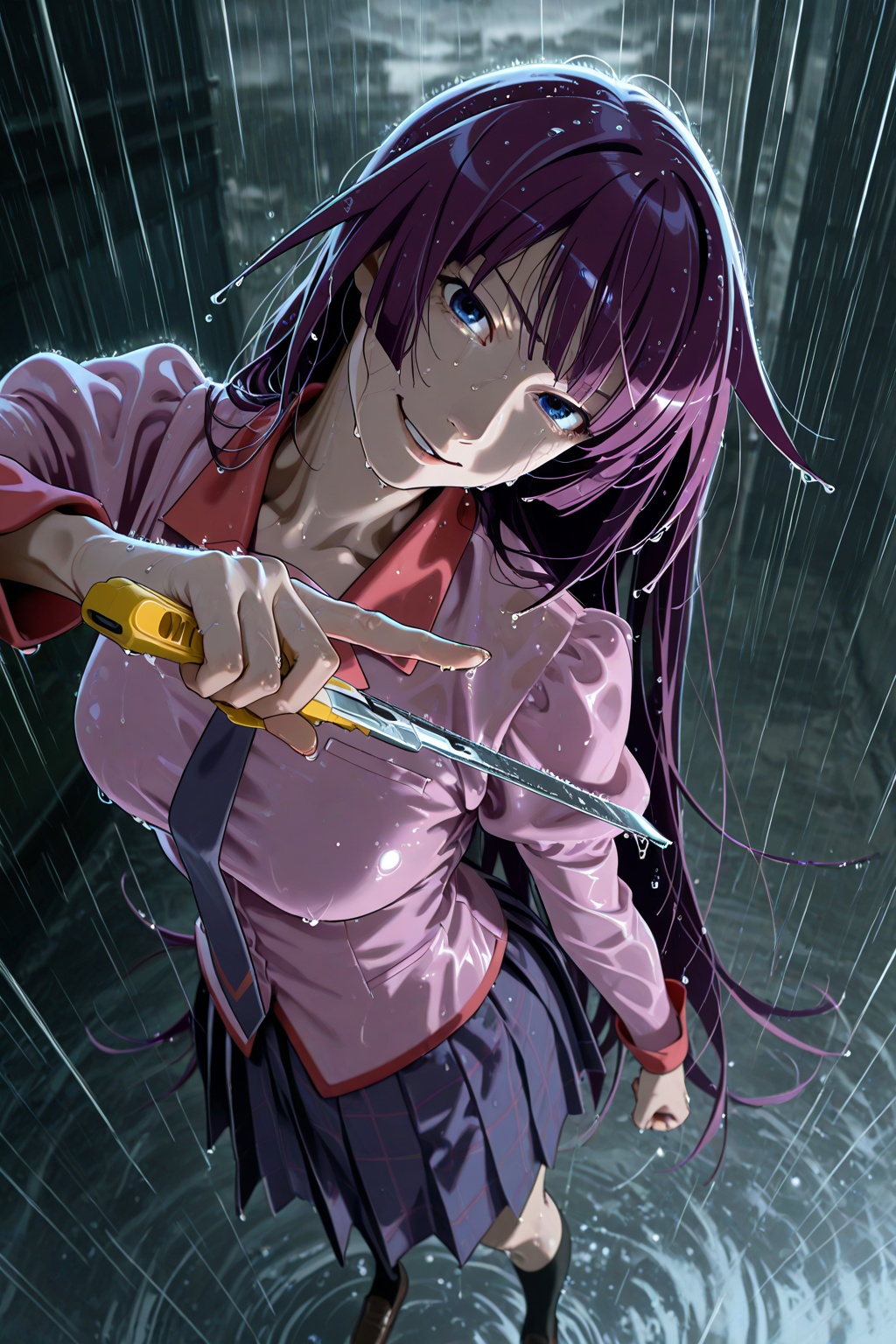 1girl,  senjougahara hitagi,  monogatari \(series\) by ZFAn on Tensor.Art