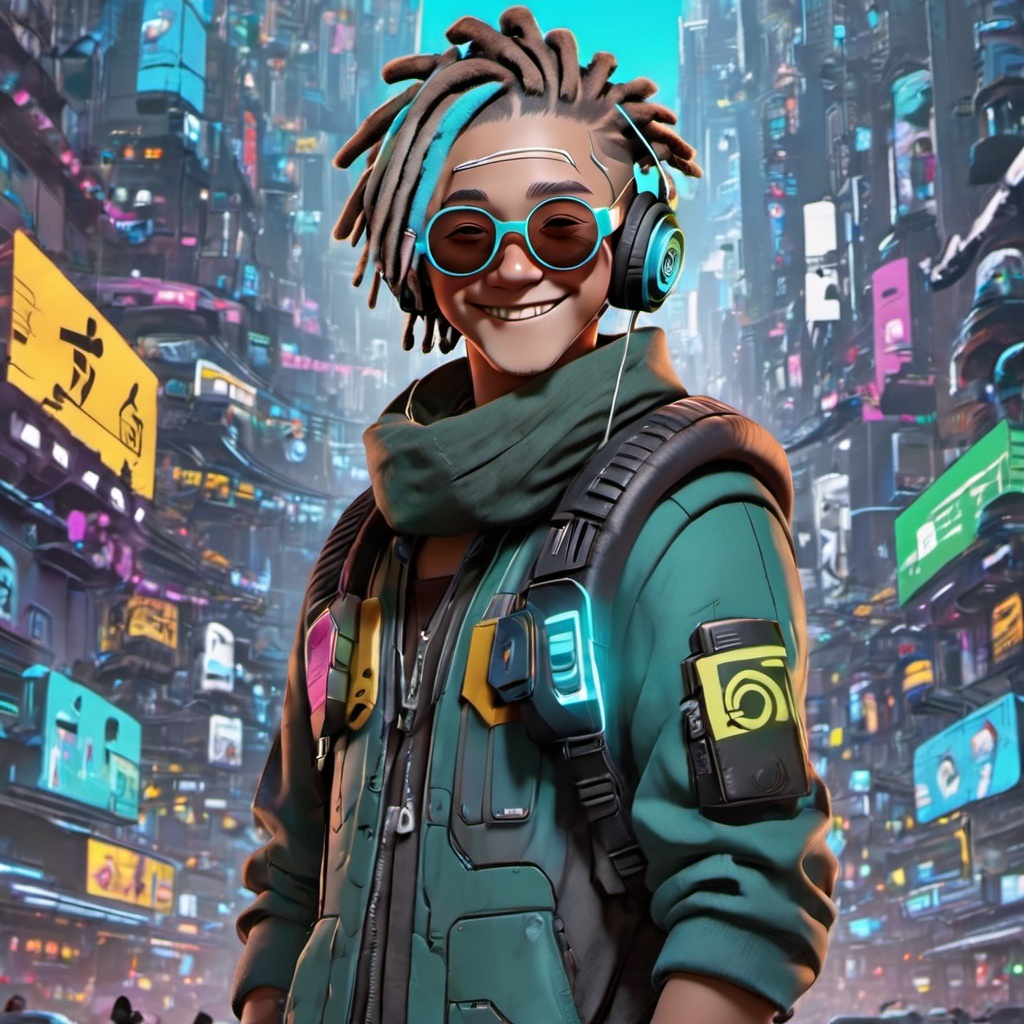 solo,  smile,  scarf by milk on Tensor.Art