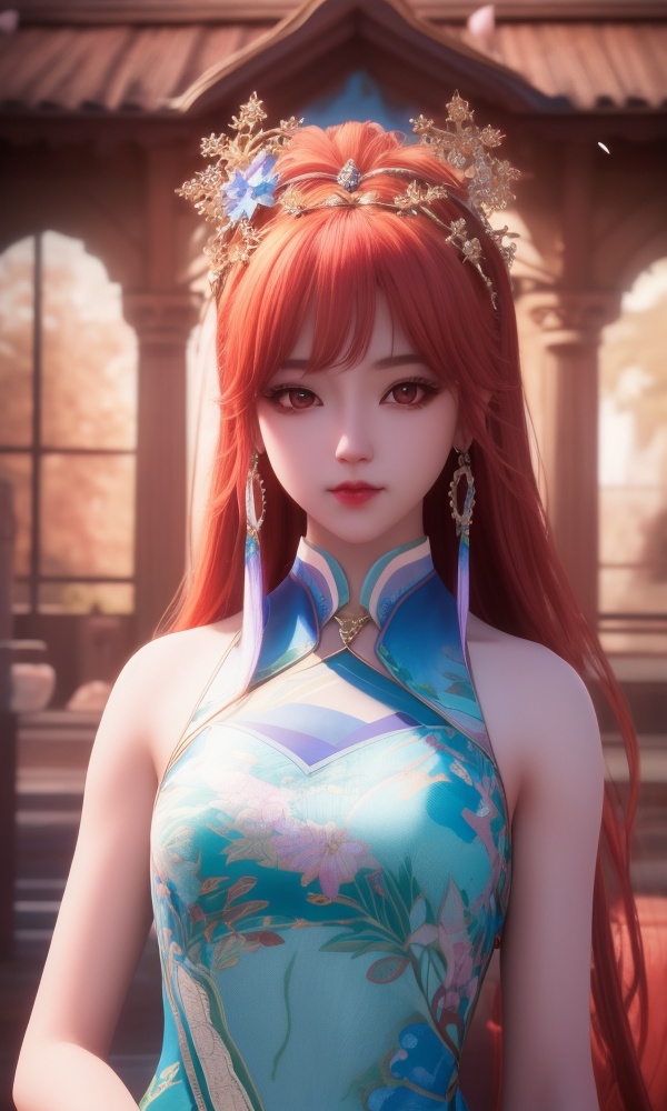 (,1girl, ,best quality, ),looking at viewer, <lora:368-DA-沧元图-柳七月-凤凰变身:0.7>,ultra detailed background,ultra detailed background,ultra realistic 8k cg,, ,masterpiece, (( , )),, ,tamari \(flawless\),  ,   cure blossom,  ,,  (()), (), ,,