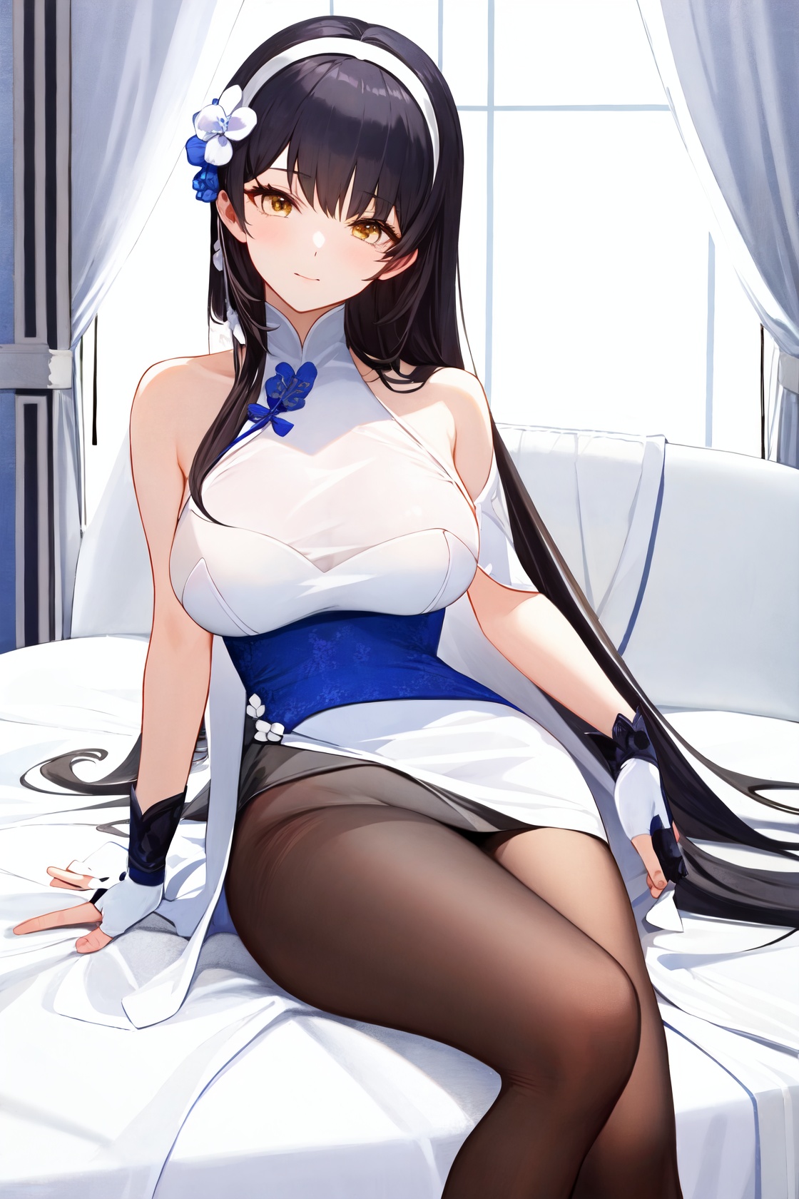 shaoqian95,  1girl,  white gloves on Tensor.Art