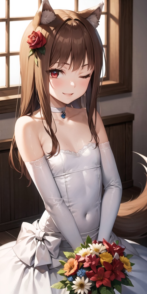 1girl,  ;),  animal ears on Tensor.Art