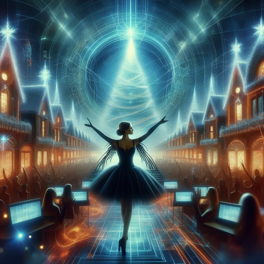 ballet,  android jones and rhads,  primeval duality on Tensor.Art