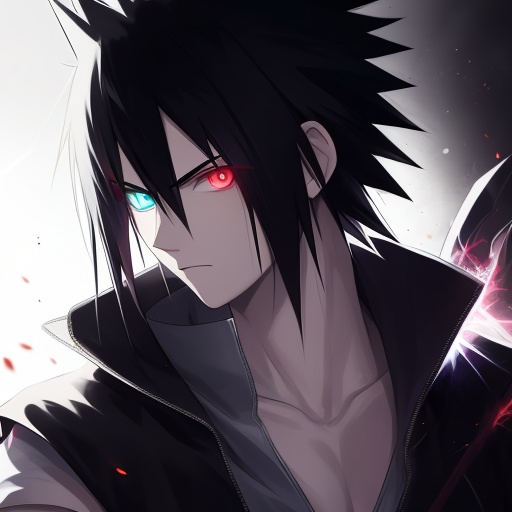 1boy,bangs,black gloves,black hair,closed mouth,collarbone,gloves,glowing,hair between eyes,heterochromia,holding weapon,looking at viewer,male focus,red eyes,shirt,solo,spiked hair,sword,uchiha sasuke,upper body,white shirt,<lora:2.9huoyingsd1.5:0.8>,