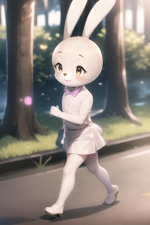 tsidoki,  white eyes,  rabbit ears on Tensor.Art