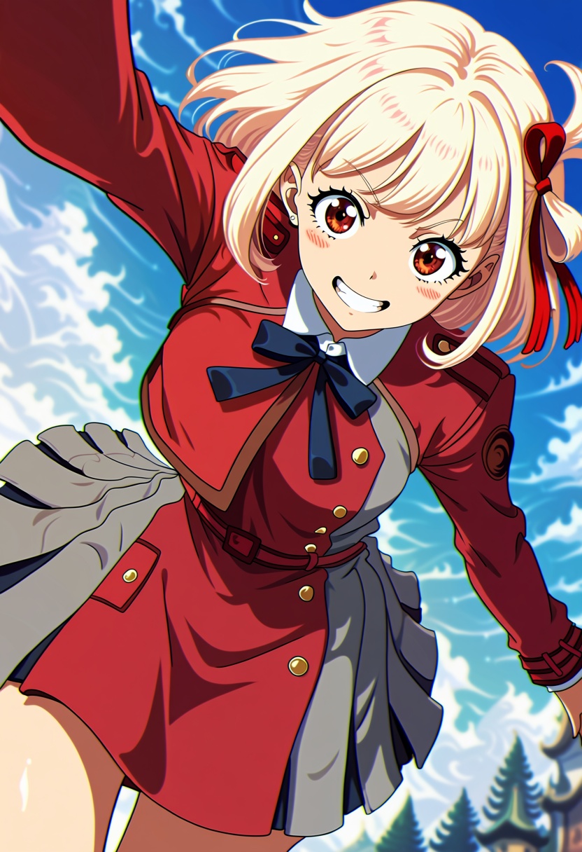 side-lighting,  crisp cel shading,  nishikigi chisato on Tensor.Art