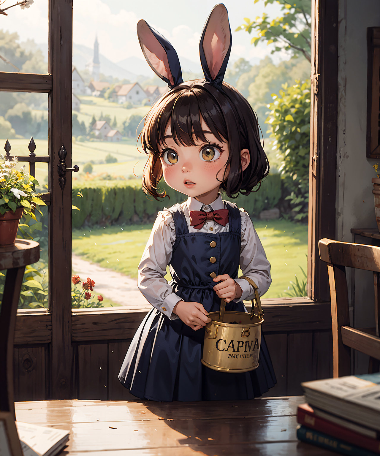 cinematic film still Photo Peter Rabbit Beatrix Potter by Henry Cavill,  Chibi style,  cartoonish on Tensor.Art
