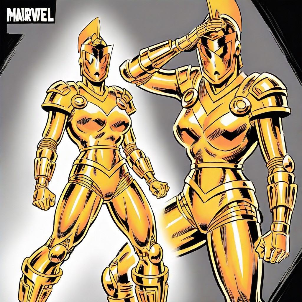 starshine,  full metallic orange armor,  flying in front off on Tensor.Art