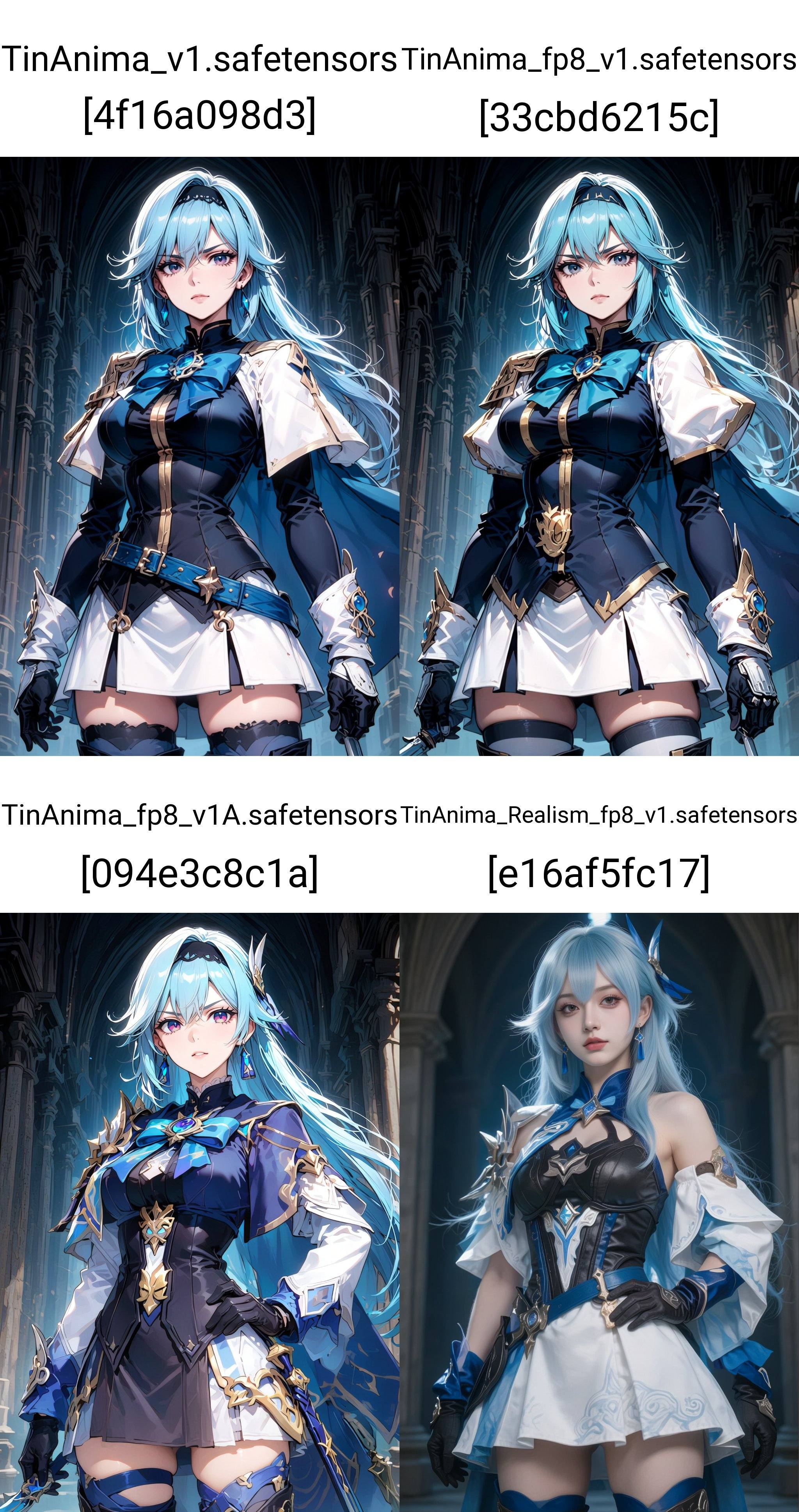 A vibrant anime-style digital drawing of a confident,  blue-haired woman in a detailed,  armored outfit with a white skirt...
