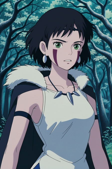 ghibli style,  san \(mononoke hime\),  1girl on Tensor.Art