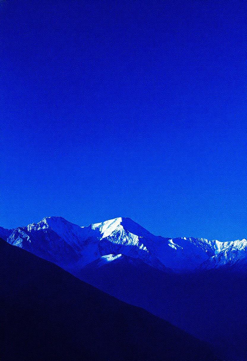 This is a digital artwork,  likely a filter-enhanced photograph or a stylized image,  featuring a dramatic mountain landsc...