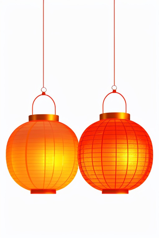2 red lantern,illustration,simple background,white background,orange theme,luminescent,<lora:lbc_red Lantern :0.4>,
