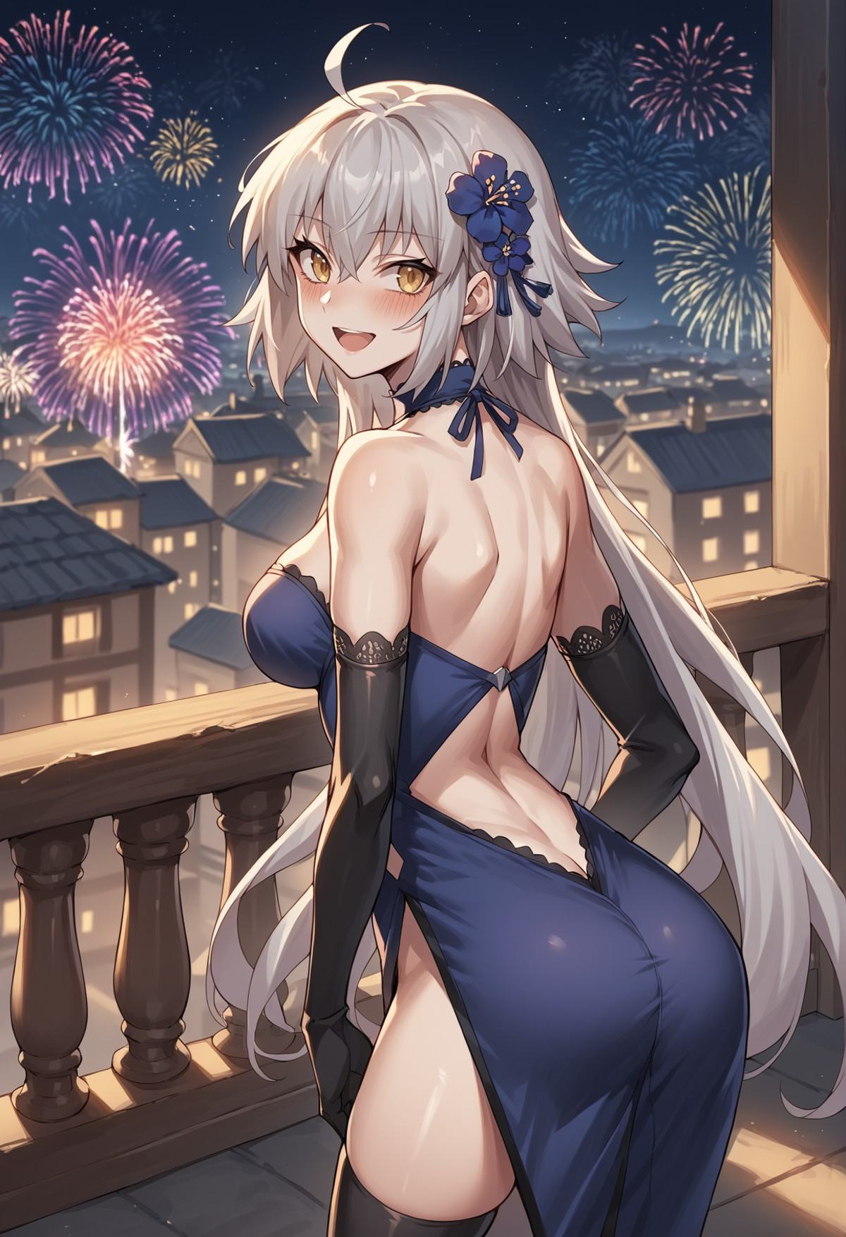 1girl,  long hair,  ahoge on Tensor.Art