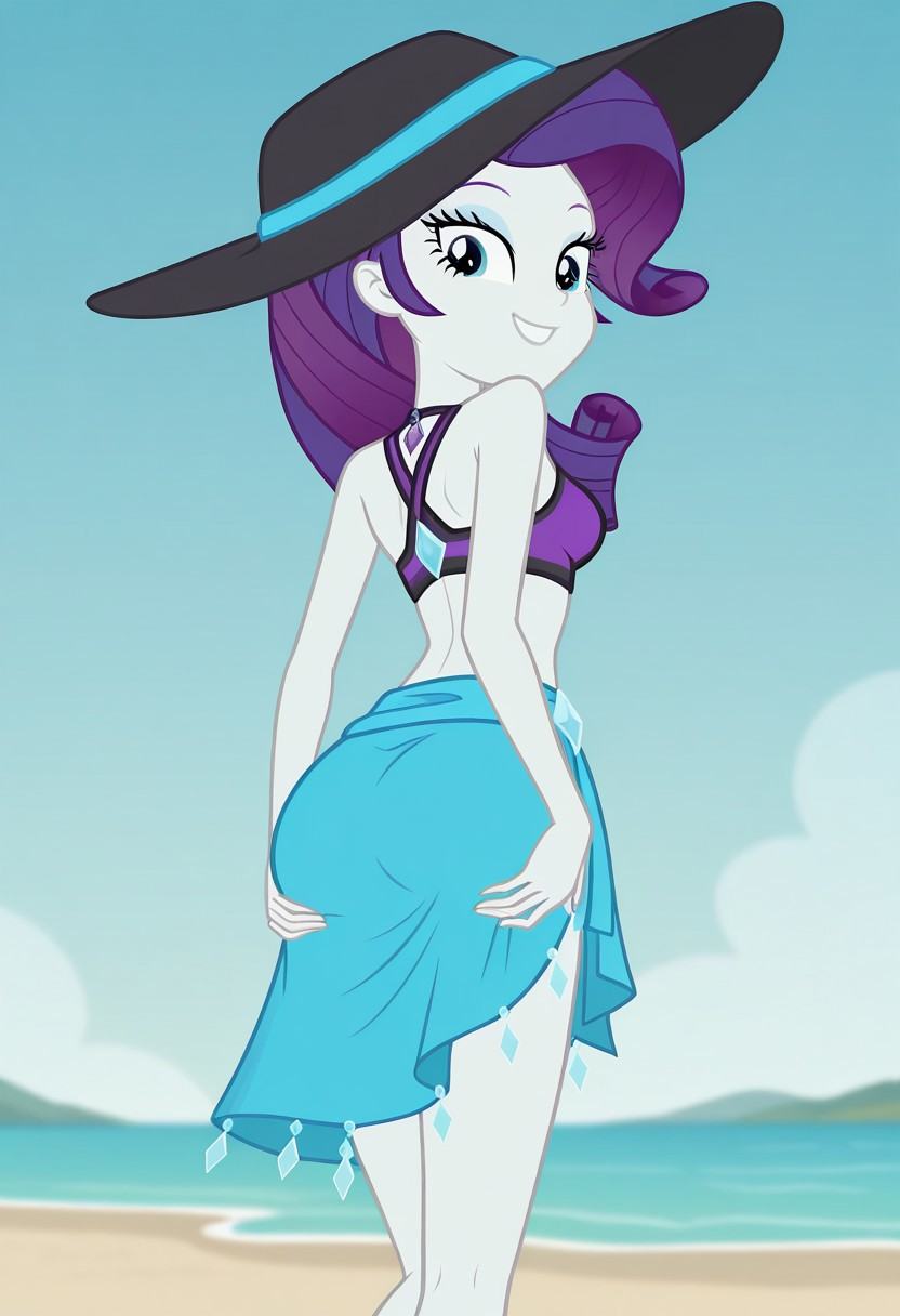 rarity_swimsuit,  rear view,  show back on Tensor.Art