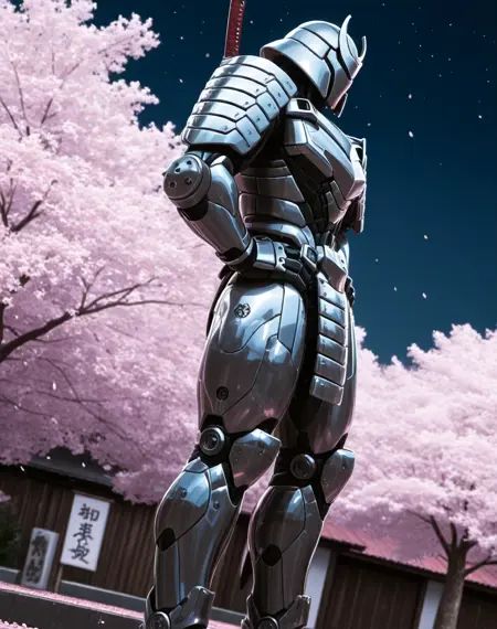 Silver Samurai,  robot,  armor on Tensor.Art