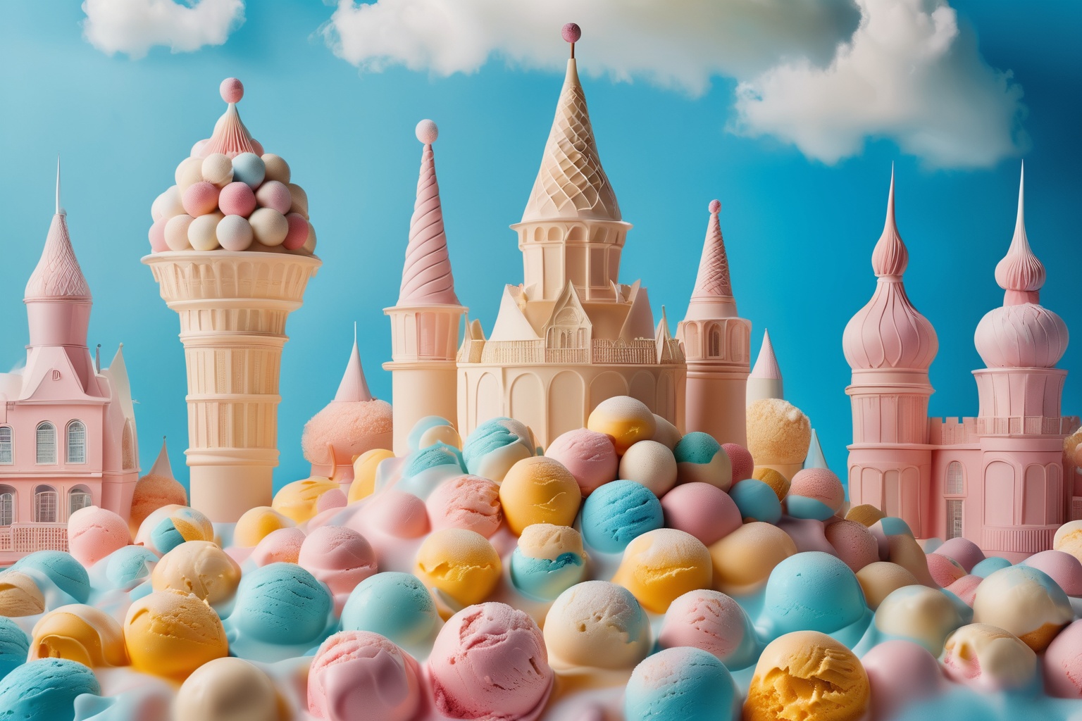 babycream,  Surreal photography,  whimsical ice cream world photos on Tensor.Art
