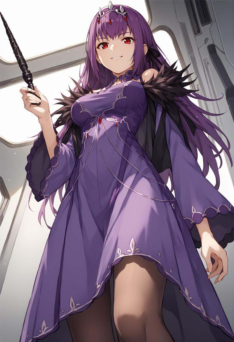 1girl,  long hair,  purple hair on Tensor.Art