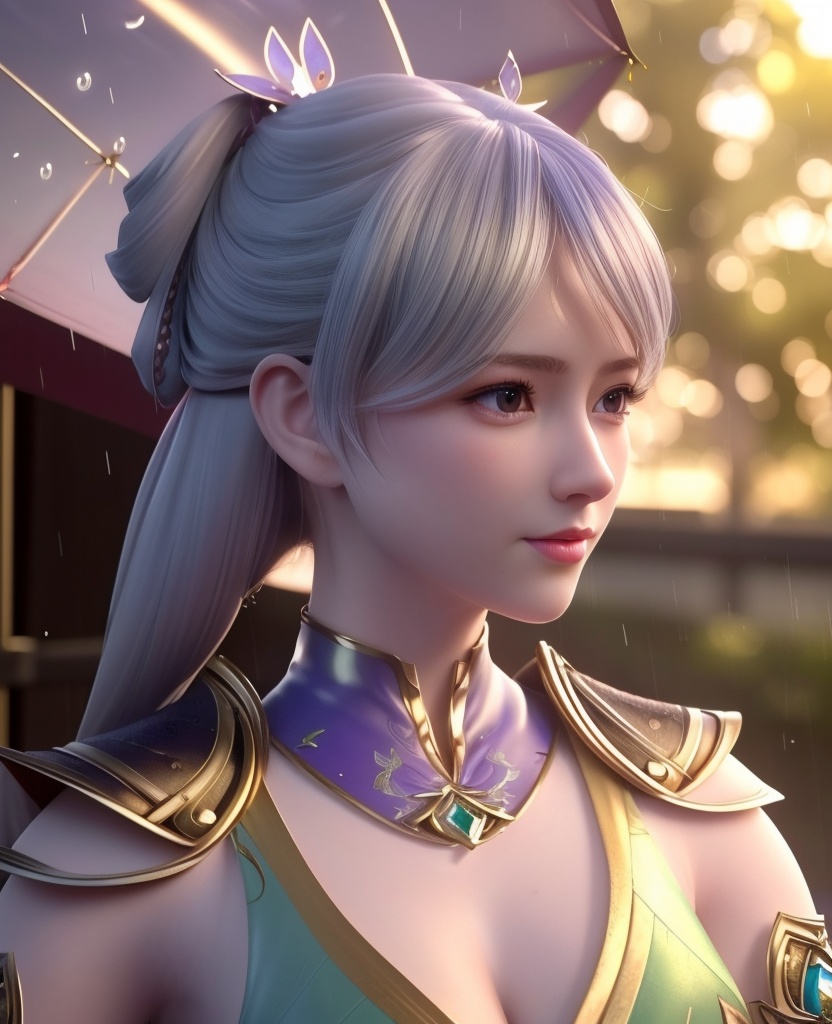 <lora:666-DA-斗破苍穹-韩雪:0.8>(,1girl, ,best quality, ),looking at viewer,  ,,ultra detailed 8k cg, ultra detailed background ,ultra realistic 8k cg,          cinematic lighting, cinematic bloom, (( , )),,  , unreal, science fiction,  luxury, jewelry, diamond, pearl, gem, sapphire, ruby, emerald, intricate detail, delicate pattern, charming, alluring, seductive, erotic, enchanting, hair ornament, necklace, earrings, bracelet, armlet,halo,masterpiece, (( , )),, realistic,science fiction,mole,   ,cherry blossoms,,(((Best quality, masterpiece, ultra high res, (photorealistic:1.4), raw photo, 1girl, ,rain, , sunlight, sunset, qianqiu wanxia,     )))  (cleavage), (),