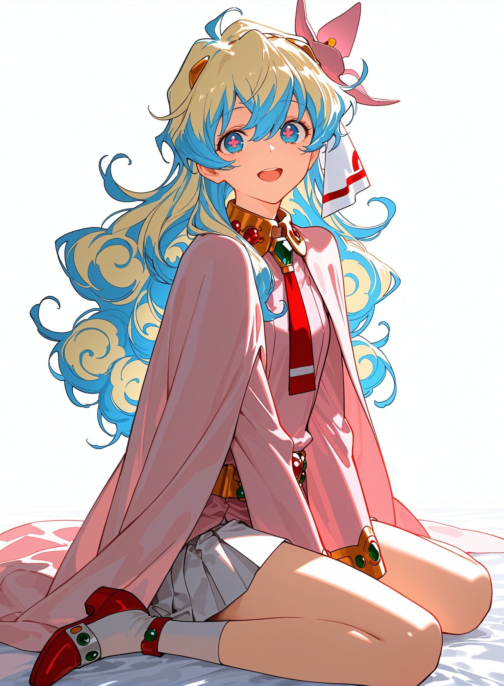 rtist:miv4t,(artist:yoneyama mai:0.8),(artlist:betabeet:0.8),(artist:rella:0.6),(artist:wanke:0.6),(artist:xilmo:0.6),masterpiece,best quality,amazing quality,newest,full body,white background,open eyes,looking at viewer,light smile,open mouth,from side,staring at viewer,nia teppelin,girl,